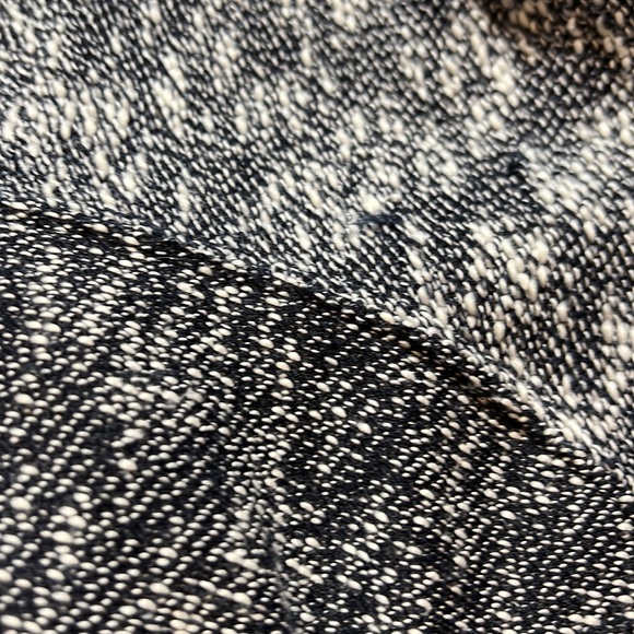 Anthropologie Saturday Sunday Navy Blue & Ivory Marled Moto Jacket - Picture 6 of 6